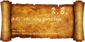 Kálóczy Bettina névjegykártya